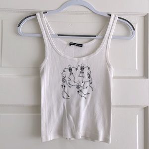 Brandy Melville Dancing Skeleton Tank Top